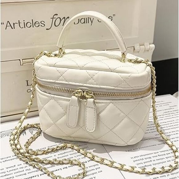 Neiman Marcus White Top Handle Crossbody Bag - Picture 2 of 5